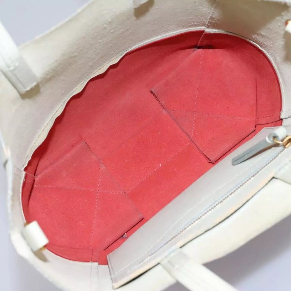 CELINE Tote Bag Leather 2way Red Auth ep7482 - Picture 13 of 16